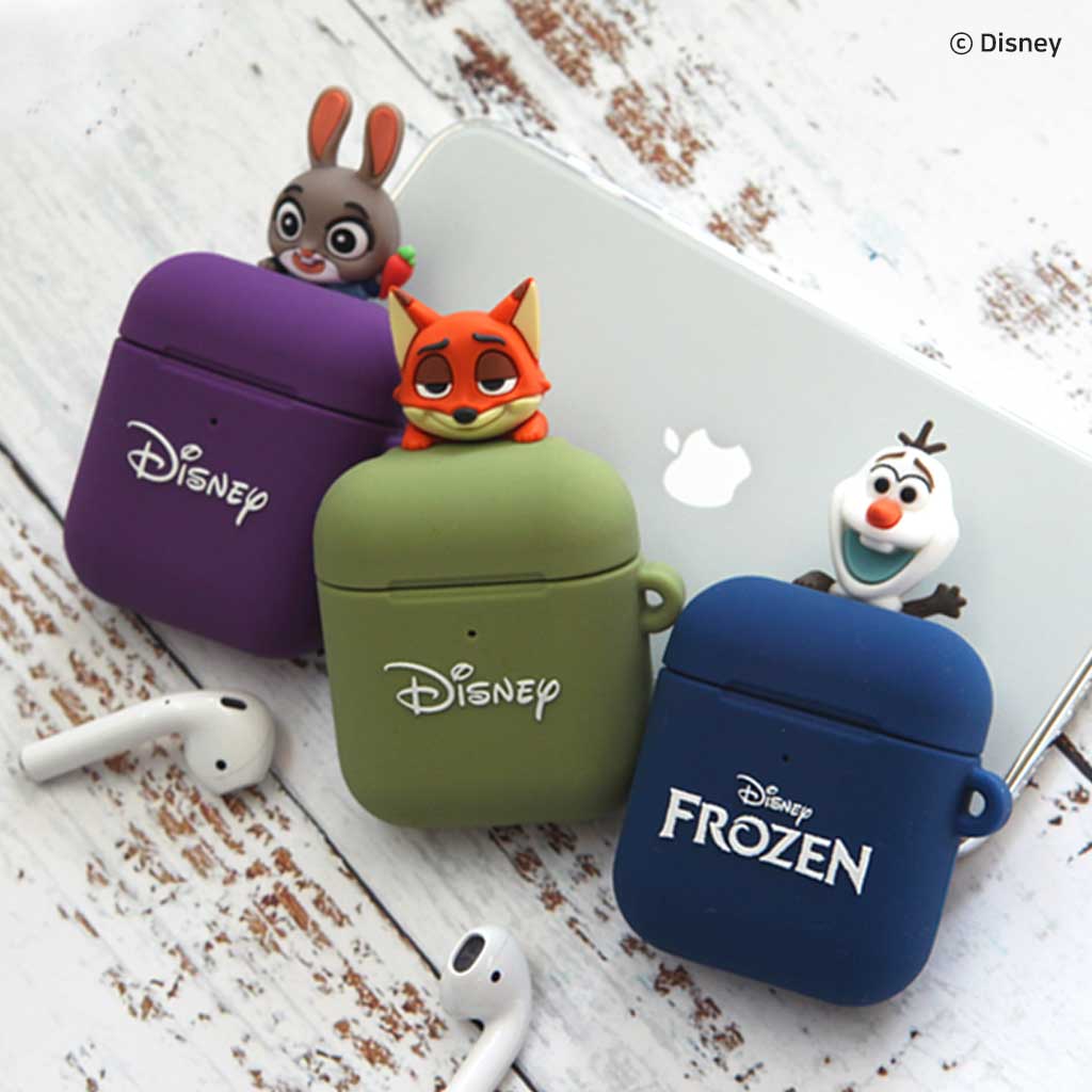 Disney Zootopia Frozen Character Figure Airpods 1 2 Cover Case