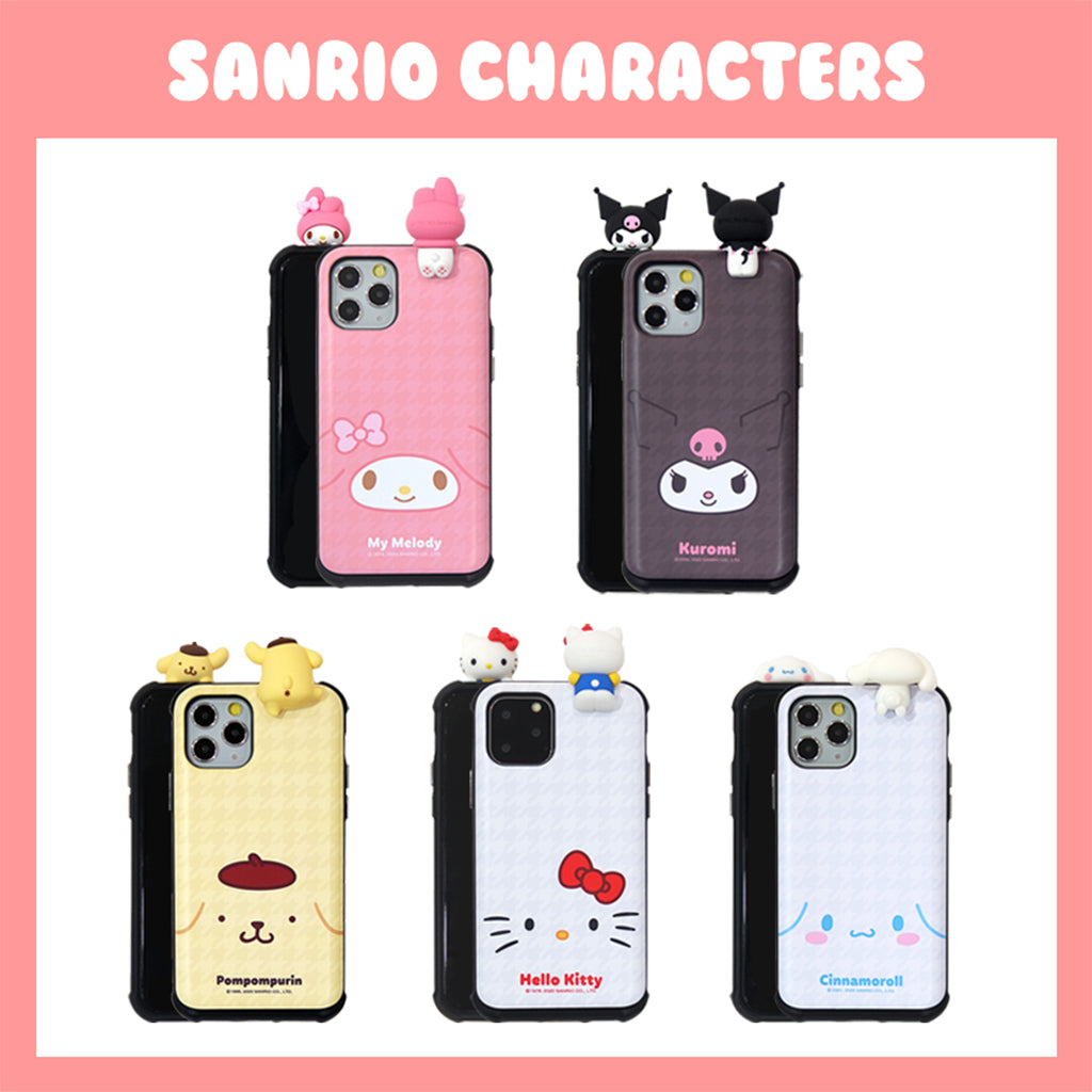 Sanrio Character Figure Slide Card Bumper Phone Case