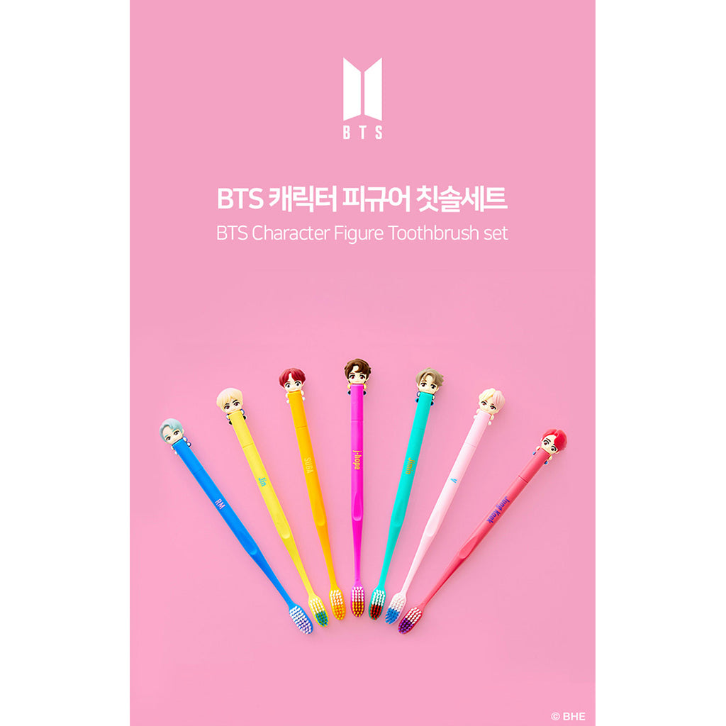 BTS Character Figure Toothbrush Magnet Set