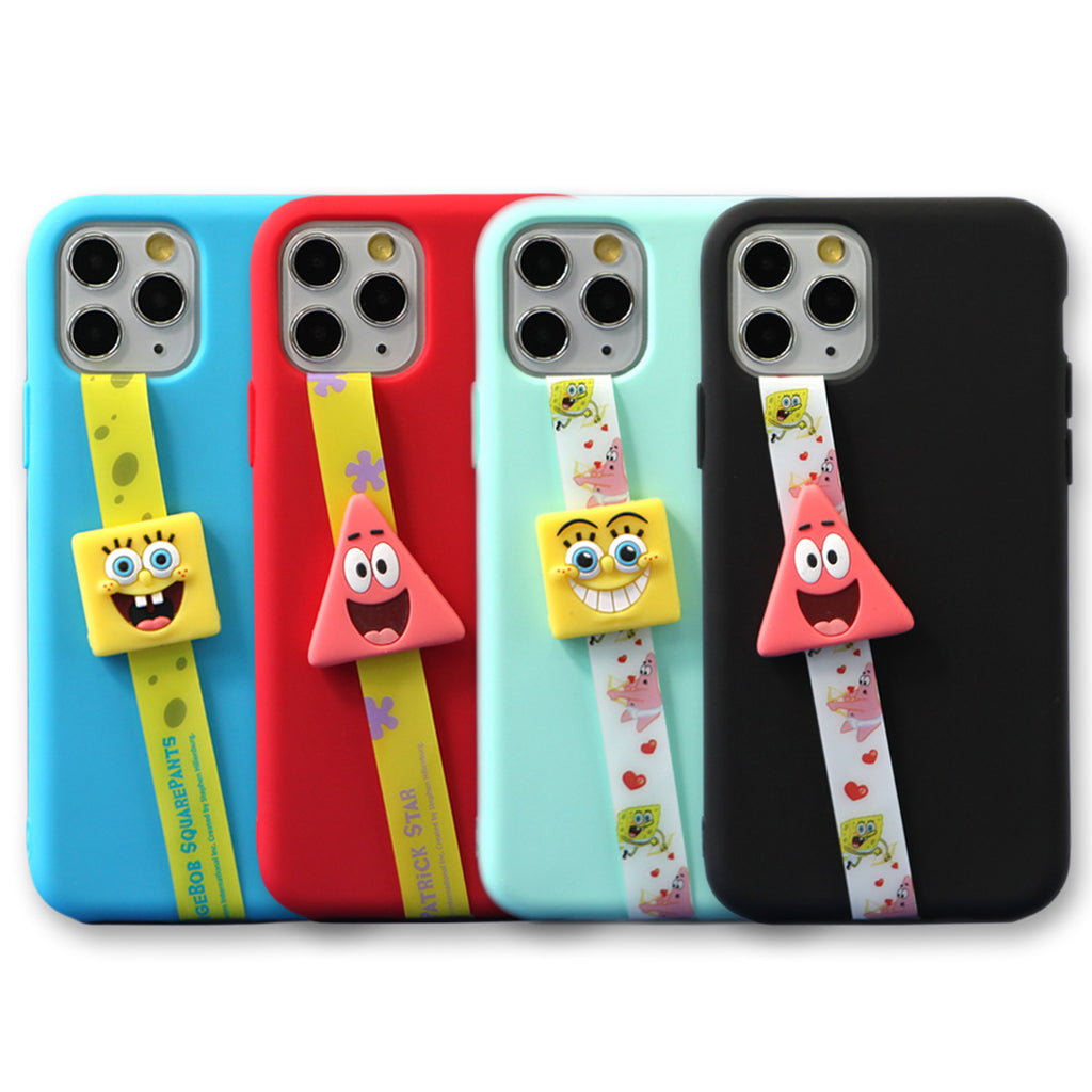 SpongeBob Character Figure Phone Strap Phone Loop, Phone Grip with All Smartphone cases