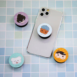 Butt Detective Character Face Phone Holder Pop Tok Socket Tok Grip Tok Smart Tok