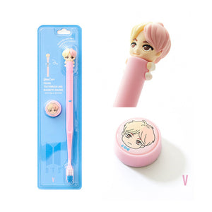 BTS Character Figure Toothbrush Magnet Set